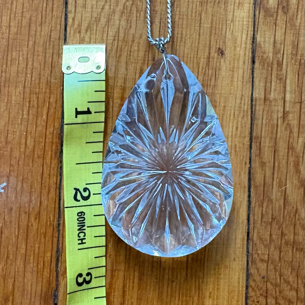 Vintage Waterford Crystal Tear Drop Necklace - Picture 11 of 16
